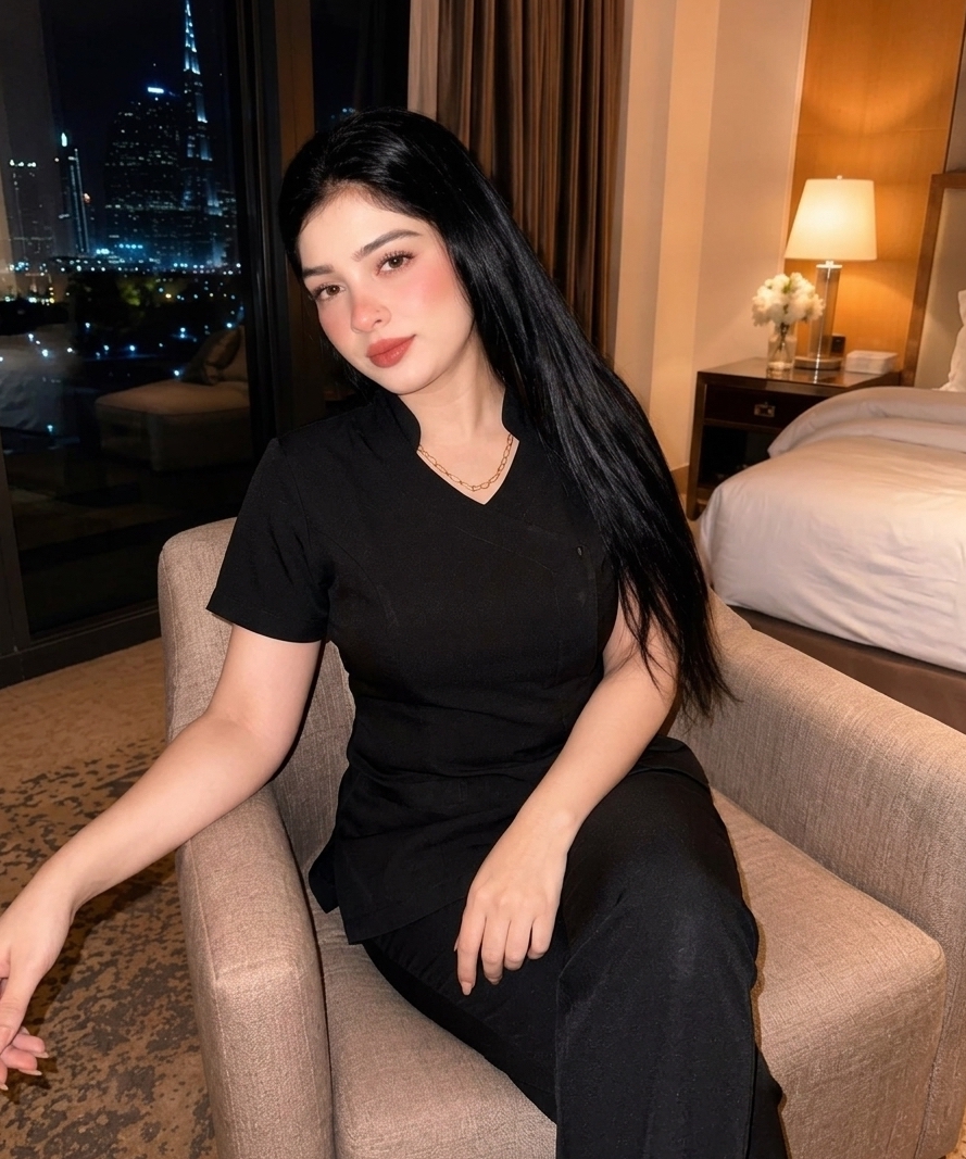 Wellness professional seated in a relaxing Dubai interior